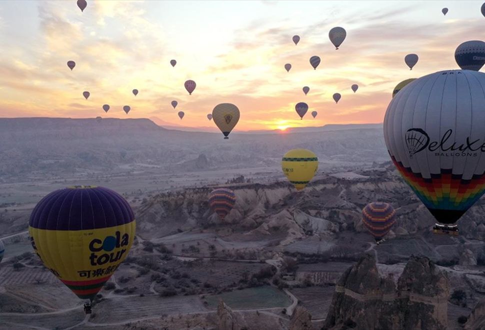 Kapadokya'da Turistler Yeni Yılın İlk Gününde Çeşitli Aktivitelere Katıldı