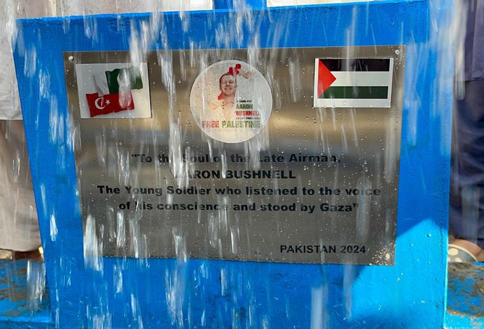 Gazze İçin Kendini Yakan ABD'li Asker Bushnell Anısına Pakistan'da Su Kuyusu Açıldı