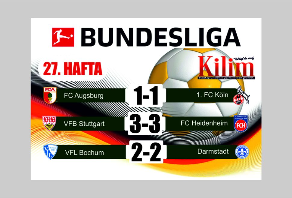 Bundesliga 27. Hafta Beraberliklerle Dolu