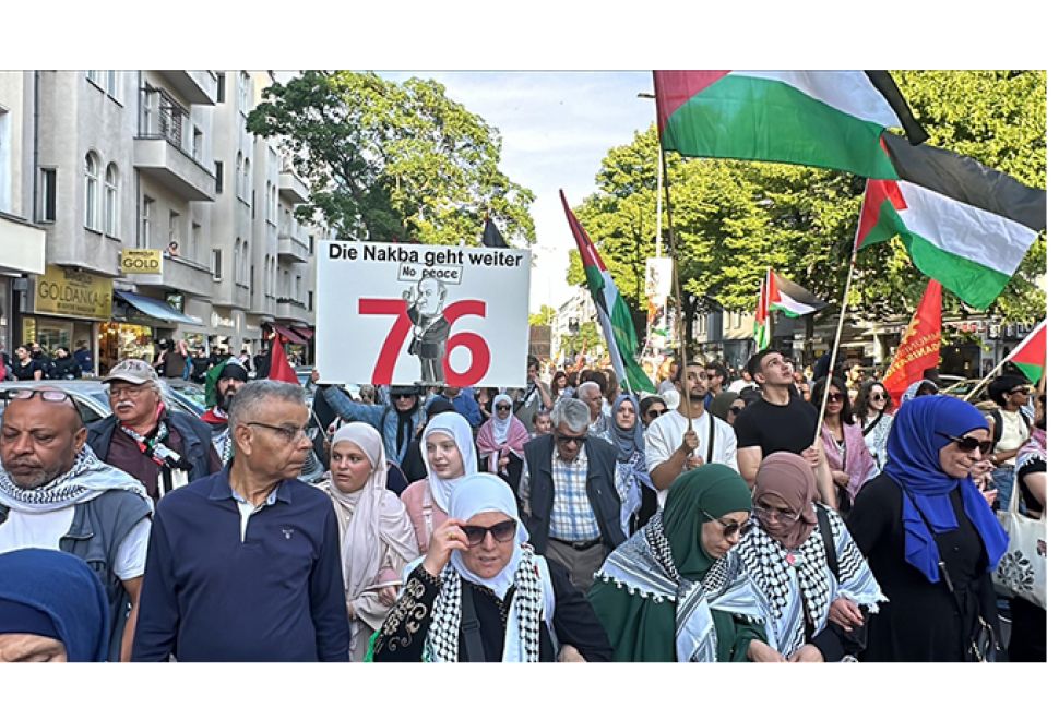 Berlin'de Nekbe'nin 76. Yılında Yürüyüş Gerçekleştirildi