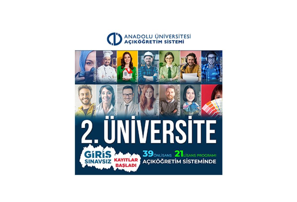 Anadolu Üniversitesi Sınavsız 2. Üniversite Kayıtları Başladı