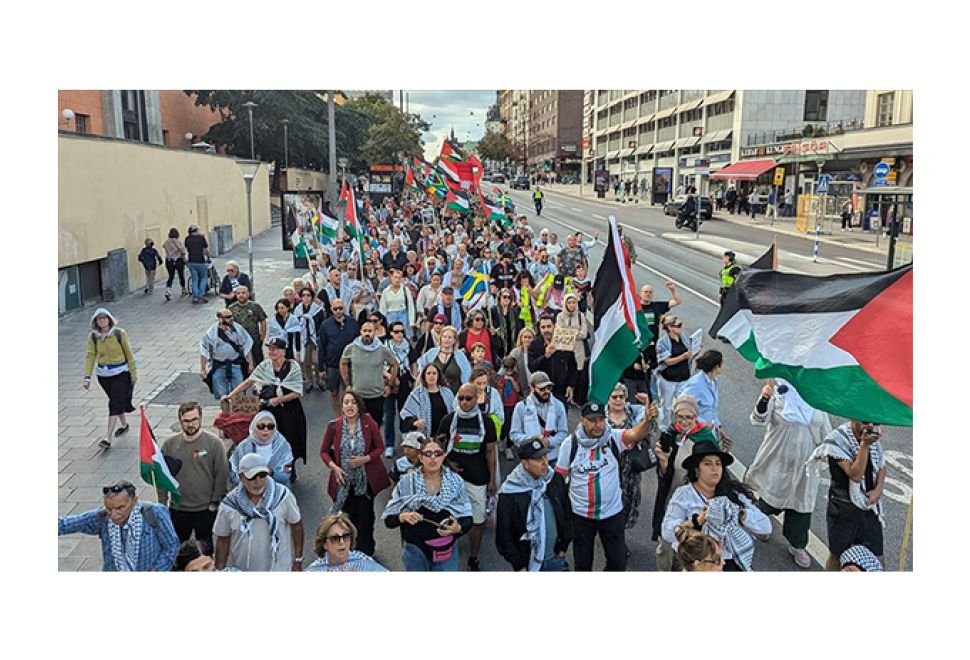 İsveç'te Filistin İçin Protesto