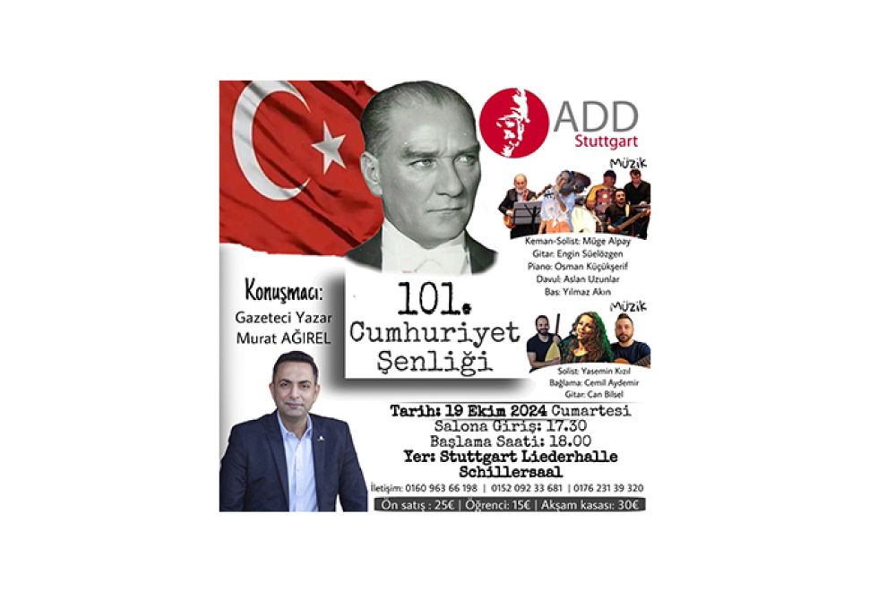 ADD Stuttgart, Cumhuriyet’in 101. Yılını Coşkuyla Karşılıyor