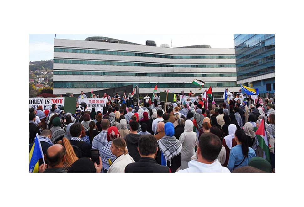 Saraybosna'da Gazze Saldırılarına Karşı Protesto Düzenlendi