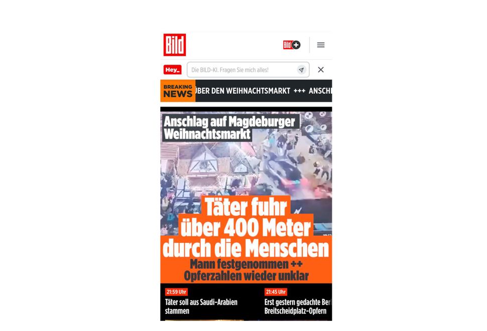 Magdeburg Noel Pazarı’nda Saldırı, Araçla Kalabalığın Arasına Daldı
