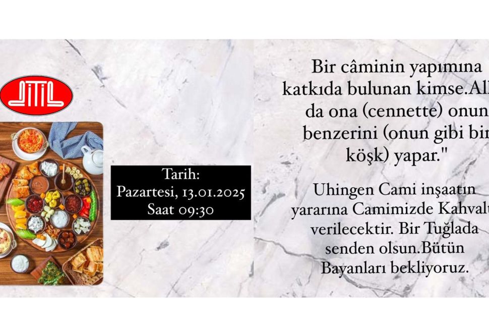 DİTİB Mevlâna Camii'nden Yardım Kahvaltısı