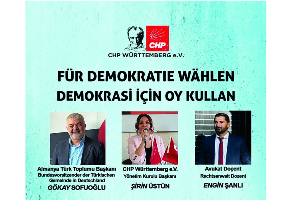 CHP Württemberg'den Demokrasi İçin Oy Kullanma Çağrısı