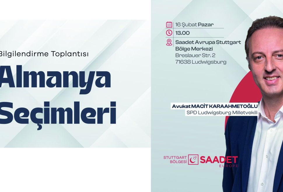 Almanya Seçimleri İçin Bilgilendirme Toplantısı Düzenleniyor