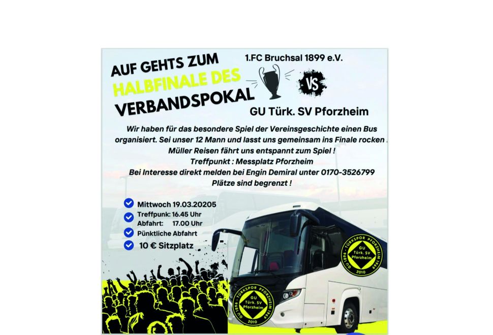 GU Türk. SV Pforzheim Taraftarlarını Tarihi Maça Davet Ediyor!