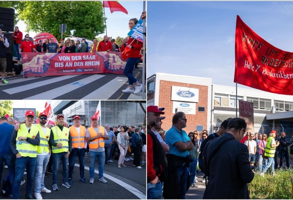 Köln'de Ford İşçileri Grevde