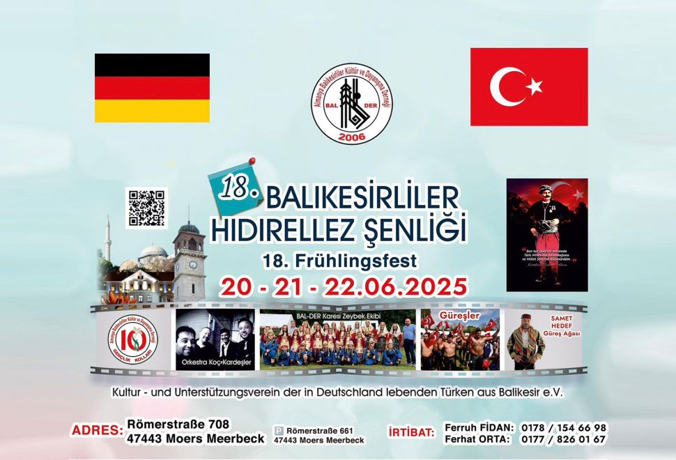 Almanya Balıkesirliler Derneği’nden Hıdırellez Şenliği Daveti