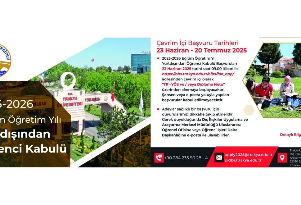2025-2026 Eğitim Öğretim Yılı Yurtdışından Öğrenci Kabulüne İlişkin Duyuru