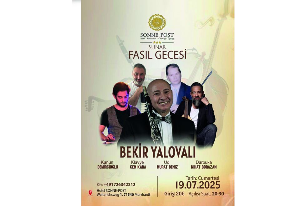 Sonne-Post Hotel'de Bekir Yalovalı ile Unutulmaz Fasıl Gecesi!