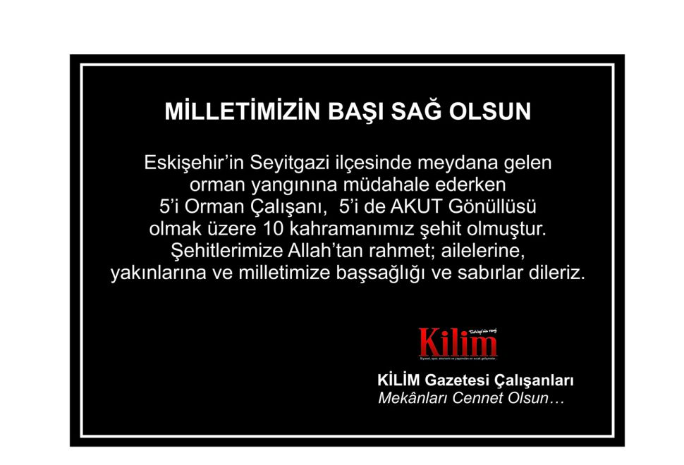 MİLLETİMİZİN BAŞI SAĞ OLSUN