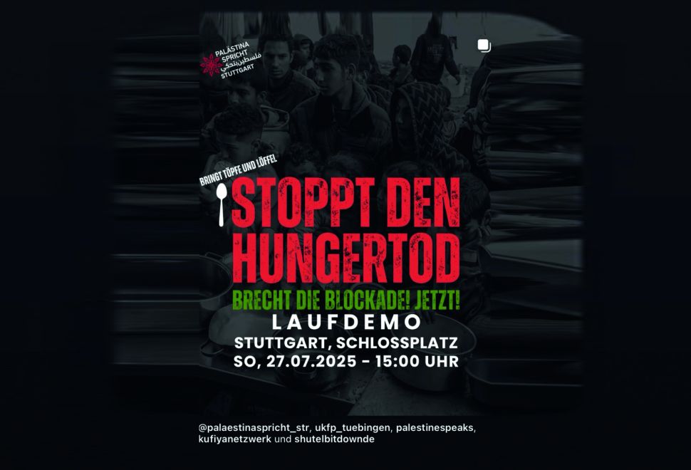 Stuttgart'ta Büyük Filistin Yürüyüşü: 