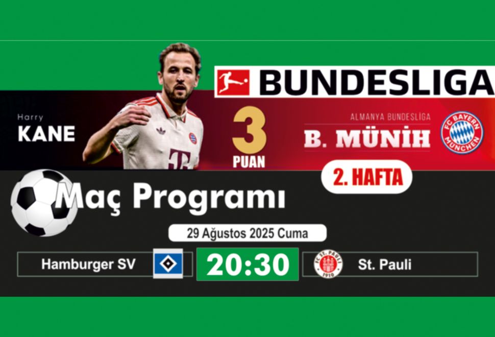 Bundesliga’da 2. Hafta Futbol Heyecanı Bugün Başlıyor