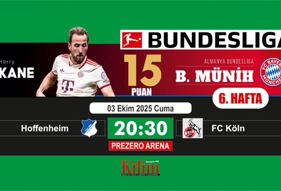 Bundesliga’da 6. Hafta Yarın Başlıyor: Açılışta Hoffenheim – Köln