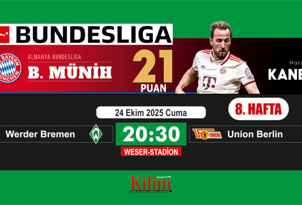 Bundesliga’da 8. Hafta Başlıyor: Werder Bremen, Union Berlin’i Ağırlıyor