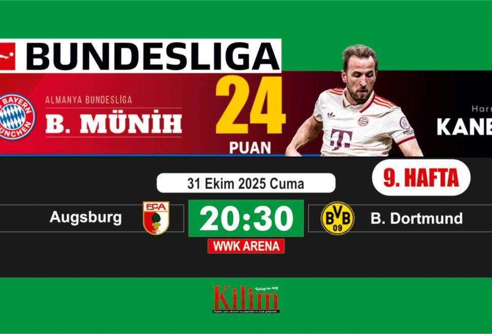 Bundesliga 9. Hafta Yarın Augsburg – Borussia Dortmund Maçıyla Başlıyor